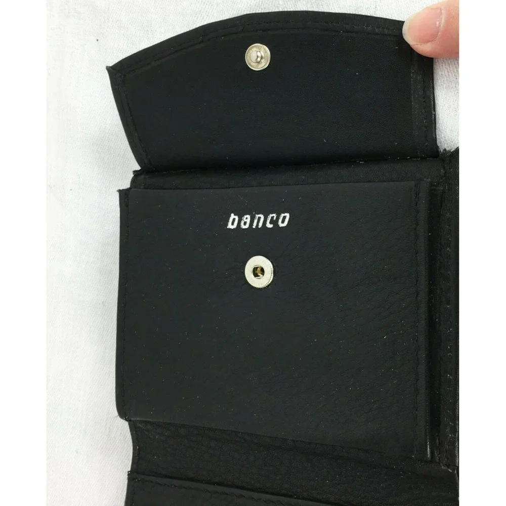 High End Banco Germany Black Wallet Coin Pocket ID Card Window Credit Card Bill